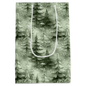 Sac Cadeau Moyen Arbres de Noël peints Green ID1008 (Dos)