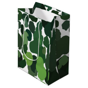 Sac Cadeau Moyen Arbres verts Motif de forêt tropicale tropicale mo