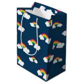Sac cadeau moyen arc-en-ciel (Dos Angle)