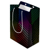 Sac Cadeau Moyen Arc-en-ciel géométrique d'anniversaire (Dos Angle)