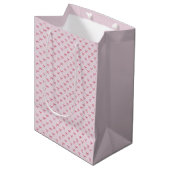 Sac Cadeau Moyen arc rose motif Saint-Valentin (Devant Angle)