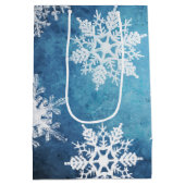 Sac Cadeau Moyen Argent et bleu (Dos)