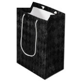 Sac Cadeau Moyen Arlequin noir vintage (Devant Angle)