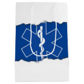 Sac Cadeau Moyen Arraché regardez le symbole d'infirmier de SME (Dos)