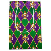 Sac Cadeau Moyen Arrière - plan de bijoux Mardi Gras (Devant)