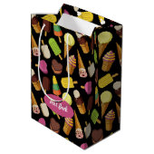 Sac Cadeau Moyen Arrière - plan de glace (Dos Angle)