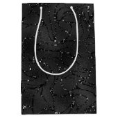 Sac Cadeau Moyen Arrière - plan de monocristolite noir (Devant)