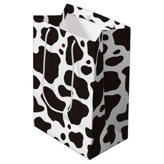 Sac Cadeau Moyen Arrière - plan motif de vache (Devant Angle)