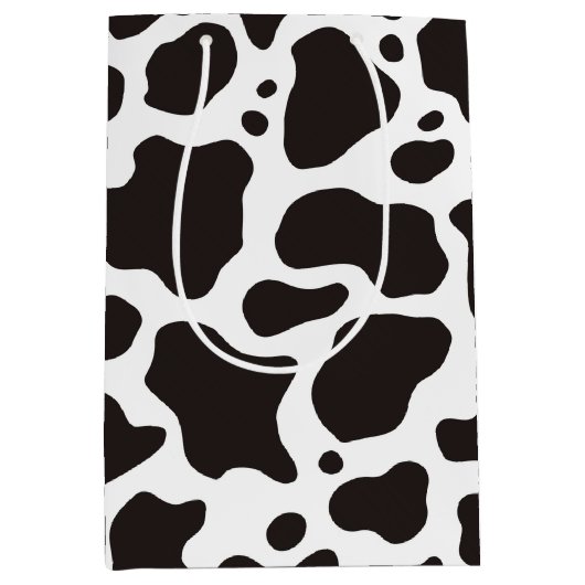 Sac Cadeau Moyen Arrière - plan motif de vache (Devant)