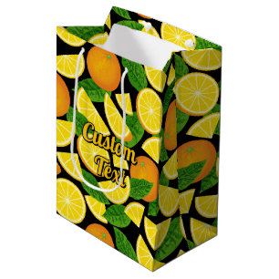 Sac Cadeau Moyen Arrière - plan orange