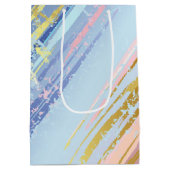 Sac Cadeau Moyen Arrière - plan rose texturé (Dos)