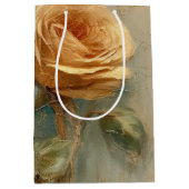 Sac Cadeau Moyen Arrose Florale de Roses Péches Romantiques pour un (Devant)