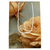 Sac Cadeau Moyen Arrose Florale de Roses Péches Romantiques pour un (Dos)