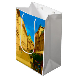 Sac Cadeau Moyen Art de la peinture numérique de Bucarest