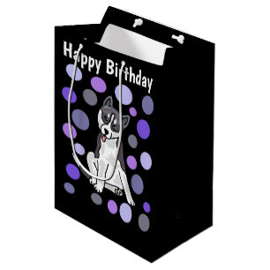 Sac Cadeau Moyen Art mignon de chiot de chien de traîneau sibérie