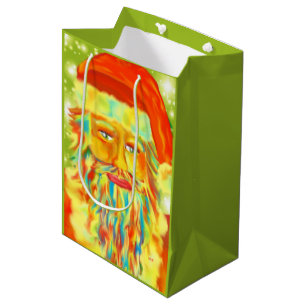 Sac Cadeau Moyen Art numérique Père Noël "de Claus coloré"