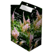 Sac Cadeau Moyen Astilbe avec Mark 10:27 (Dos Angle)