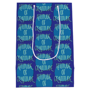 Sac Cadeau Moyen Attitude Du Slogan De Récupération De Gratitude
