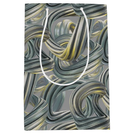 Sac Cadeau Moyen au-delà de l'infini - argent et or : (Devant)