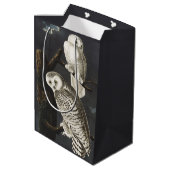 Sac Cadeau Moyen Audubon Snowy Owl Bird Artwork (Dos Angle)