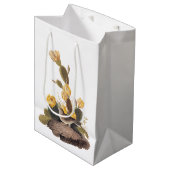 Sac Cadeau Moyen Audubon Vesper Sparrow et Prickly Pear Cactus (Devant Angle)