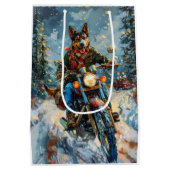 Sac Cadeau Moyen Australian Kelpie Chien équitation moto Noël (Dos)