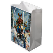 Sac Cadeau Moyen Australian Kelpie Chien équitation moto Noël (Dos Angle)