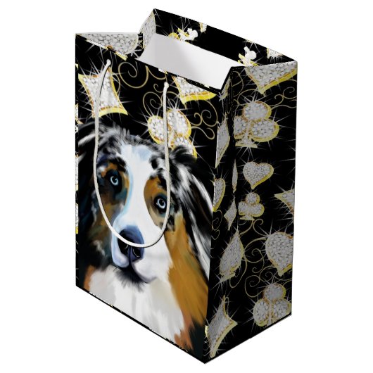 Sac Cadeau Moyen Australian Shepherd (Dos Angle)