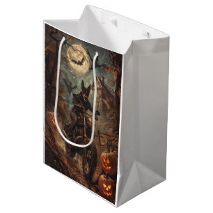 Sac Cadeau Moyen Australien Kelpie équitation moto Halloween