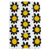 Sac Cadeau Moyen Auto-soins personnalisés Fleurs Jaunes Noires (Dos)