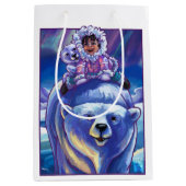 Sac Cadeau Moyen Autobus d'ours blanc (Devant)