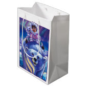 Sac Cadeau Moyen Autobus d'ours blanc (Dos Angle)