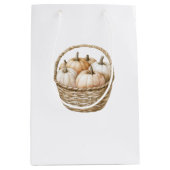 Sac Cadeau Moyen Autumn Peach Mint Pumpkins  (Devant)