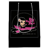 Sac cadeau moyen avec logo de Canoë rose BRJ (Dos)