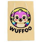 Sac Cadeau Moyen Aventures Wuffoo logo d'animation de chiot mignon  (Devant)