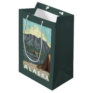 Sac Cadeau Moyen Avion de Bush et pêche - Latouche, Alaska