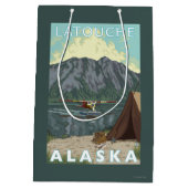 Sac Cadeau Moyen Avion de Bush et pêche - Latouche, Alaska (Dos)