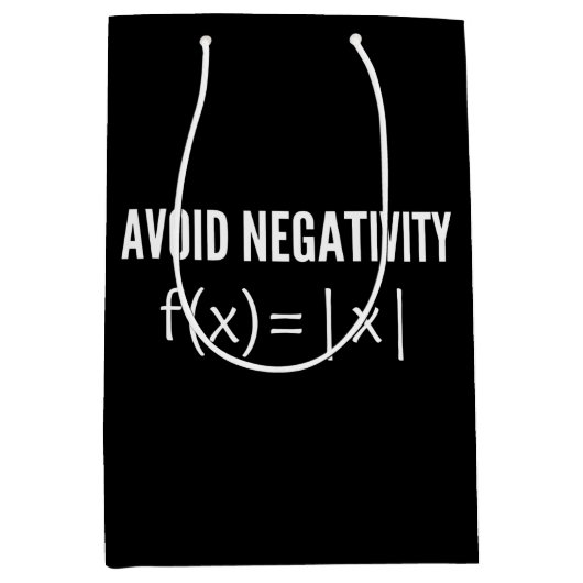 Sac Cadeau Moyen avoid negativity math equation (Devant)