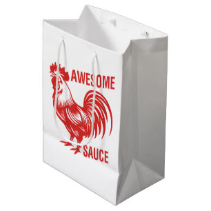 Sac Cadeau Moyen Awesome Rooster de sauce drôle