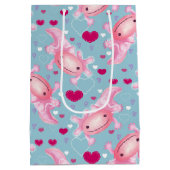 Sac Cadeau Moyen Axolotl Love rose (Dos)