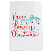 Sac Cadeau Moyen Ayez-vous un petit Noël de plage (Dos)