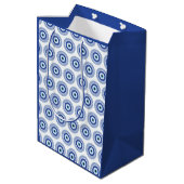 Sac Cadeau Moyen Aztec Cercle grec Clé mal Motif oeil bleu (Dos Angle)