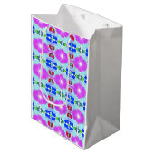 Sac Cadeau Moyen Azure Bloom Kaleidoscope (Devant Angle)