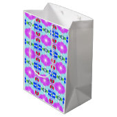 Sac Cadeau Moyen Azure Bloom Kaleidoscope (Dos Angle)