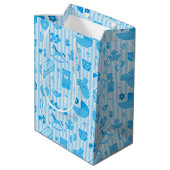 Sac Cadeau Moyen Baby Boy Blue Collage Motif (Dos Angle)
