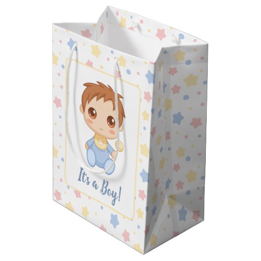 Sac Cadeau Moyen Baby Boy Blue Jumpsuit (Dos Angle)