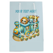 Sac Cadeau Moyen Baby boy train personnalisable (Dos)