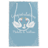 Sac Cadeau Moyen Baby shower Blue Boy Swan (Devant)