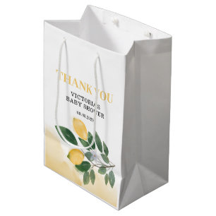 Sac Cadeau Moyen Baby shower citron