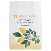Sac Cadeau Moyen Baby shower citron (Dos)